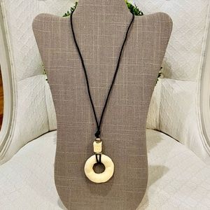 S8- Asian Style Acrylic Piece on Adjustable Black Cord